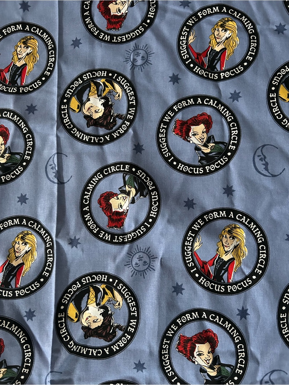 Hocus Pocus Witches Celestial Badges Cotton Fabric 45”Wx7’L